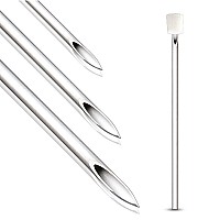 Bodyj4You 10Pc Piercing Needles Surgical Steel 12G Ear Nose Tongue Nipple Eyebrow Labret Genital