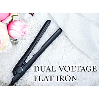 Herstyler Superstyler Onyx Ceramic Flat Iron Ceramic Hair Straightener With Adjustable Temperature Travelfriendly Dual Voltag