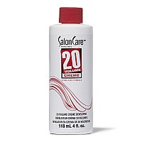 Salon Care 20 Volume Creme Developer, Uniform Lift, Easy To Handle Cream Consistency, Stabilized Formula, 4 Ounce