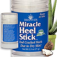 Miracle of Aloes Miracle Heel Stick - Quick Relief for Rough, Dry, Cracked Heels - Intensive Therapeutic Balm for Severe Dry Feet Treatment & Heel Repair - Moisturizing Salve with Restorative Pure Aloe Vera Gel 2.5oz