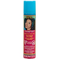 Jerome Russell Temporary Hair Color Spray, Blue - Intense Spray-On Temporary Hair Color, Fast-Drying, Non-Sticky, Travel Size Hair Dye for Instant Vivid Hair Color, 2.2 oz