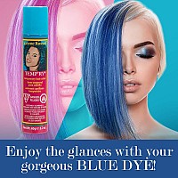 Jerome Russell Temporary Hair Color Spray, Blue - Intense Spray-On Temporary Hair Color, Fast-Drying, Non-Sticky, Travel Size Hair Dye for Instant Vivid Hair Color, 2.2 oz