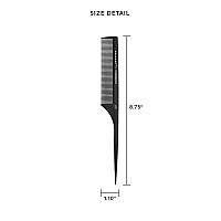 Cricket C50 Anti-Static Fine Tooth Rattail Comb - Black