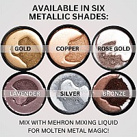 Mehron Makeup Metallic Powder (.17 Ounce) with Mixing Liquid (1 oz) (GOLD)