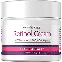 Vitamin World Retinol Cream, 2 Oz, A 100,000 Iu Per Oz