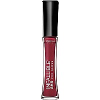 Loreal Paris Makeup Infallible 8 Hour Hydrating Lip Gloss Glistening Berry 021 Fl Oz