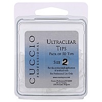 Cuccio Pro Ultraclear Tips, Clear, 50 Count, 2 Pack