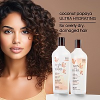 Bain De Terre Coconut Papaya Ultra Hydrating Shampoo Moisture Quench For Dry Damaged Hair With Argan Monoi Oils Parabenfr