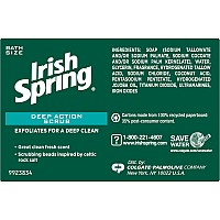 Irish Spring Deep Action Smootheningmoisturizingexfoliating Scrub Bar Soap 3 Pack