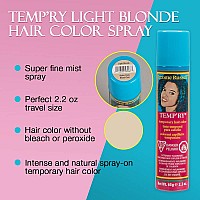 Jerome Russell Light Blonde Temporary Hair Color Spray Intense Fastdrying Nonsticky Travel Size Hair Dye For Instant Vivid