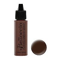 Belloccios Professional Cosmetic Airbrush Makeup Foundation 12Oz Bottle Ebony Dark With Neutral Undertones