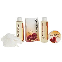 Red Pomegranate Home Spa Bath Basket Bath Body Set For Women Contains Shower Gel Bubble Bath Body Lotion Pomegranate Ba