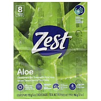 Zest AloeSoap 8 Pack - Family Size, 32 OZ, 8