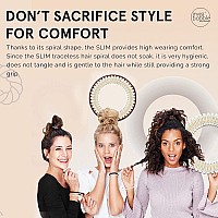 Invisibobble Slim Traceless Spiral Hair Ties Pack Of 3 Stay Gold Strong Elastic Grip Coil Hair Accessories For Women No K