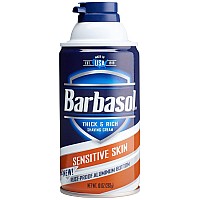 Barbasol Sensitive Skin Thick And Rich Shaving Cream, 10 Ounce