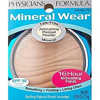 Physicians Formula Mineral Wear Talc-Free Mineral Airbrushing Pressed Powder SPF 30 creamy Natural Dermatologist Tested, clinicially Tested