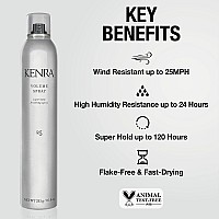 Kenra Volume Spray 25 80% | Super Hold Finishing & Styling Hairspray | Flake-free & Fast-drying | Wind & Humidity Resistance | All Hair Types | 16 oz