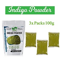 3 Packs Of 100 Pure Indigo Powder Hair Beard Dyecolor 100 Grams The Henna Guys