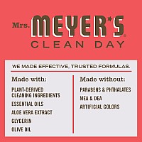 Mrs Meyers Hand Soap Made With Essential Oils Biodegradable Formula Rhubarb 125 Fl Oz