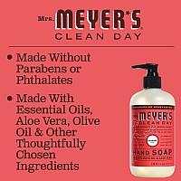 Mrs Meyers Hand Soap Made With Essential Oils Biodegradable Formula Rhubarb 125 Fl Oz