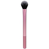 Real Techniques Makeup Setting Brush, For Setting Powder, Loose Powder, & Pressed Powder, 402 Face Makeup Brush, Sheer Coverage For Highlighter, Synthetic & Cruelty-Free Bristles, 1 Count