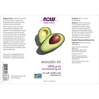 NOW Solutions, Avocado Oil, 100% Pure Moisturizing Oil, Nutrient Rich and Hydrating, 16-Ounce