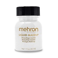 Mehron White Liquid Face And Body Paint 1 Oz Highly Pigmented Waterbased Smudgeproof Longlasting Versatile Application