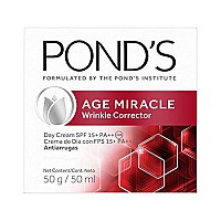 Ponds Age Miracle Day cream, Anti Wrinkle cream & Face Moisturizer with SPF 15, Use as a Daily Moisturizer for Face, 50 ML