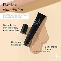 Glo Skin Beauty Satin Cream Foundation Makeup For Face Honey Light Full Coverage Semi Matte Finish Conceal Blemishes Even