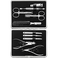 ZWILLING manicure set pedicure kit, nail care complete set, cowhide, croco edition, 10 pieces, black