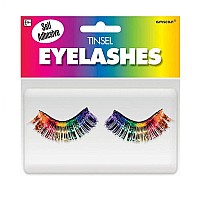 Amscan Tinsel Eyelashes Rainbow 1 Pair