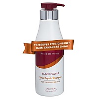 Mon Platin Professional Total Repair Shampoo for Straightened Hair - Salt-Free, Enhances Straightening Treatment Results, Adds Shine & Vitality, Salt/SLS-Free, Straight Hair Shampoo 250ml