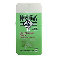 Le Petit Marseillais 1 Bottle of Body Wash Your Choice, French Shower Cream 6 Varieties 250ml (8.4oz) (Lait d'Amande Douce (Sweet Almond Milk))