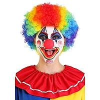 Forum Novelties Mens Jumbo Rainbow Clown Costume Wig, One Size