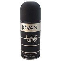 Jovan Black Musk Deodorant Spray 5.1oz for Men