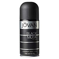 Jovan Black Musk Deodorant Spray 5.1oz for Men