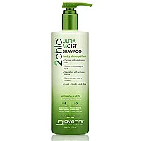 GIOVANNI, 2chic Shampoo Hydration Formula Enriched with Aloe Vera Shea Butter Botanical Extracts Oils Sulfate Free No Parabens Color Safe Pack of, Ultra-Moist (Avocado + Olive Oil), 24 Fl Oz (AD763)