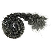 Mehron Makeup Crepe Hair 12Inch Braid Dark Grey