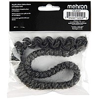 Mehron Makeup Crepe Hair 12Inch Braid Dark Grey