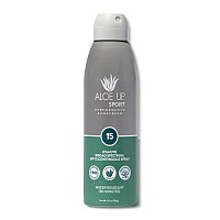 Aloe Up Sport Continuous Spray Sunscreen Spf 15 Broad Spectrum Uvauvb Sunscreen Protector For Face And Body With Aloe Vera