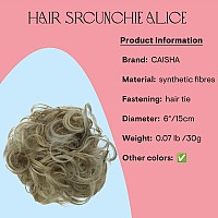 Caisha Messy Scrunchie Bun Voluminous Wavy Hairpiece Heatresistant Synthetic Fibres Ash Blonde Mix G32A