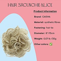 Caisha Messy Scrunchie Bun Voluminous Wavy Hairpiece Heatresistant Synthetic Fibres Light Blonde Mix G37A