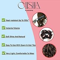 Caisha Messy Scrunchie Bun Voluminous Wavy Hairpiece Heatresistant Synthetic Fibres Light Blonde Mix G37A