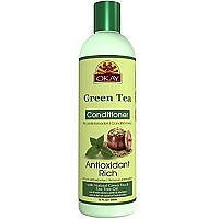 OKAY | Green Tea Nourishing Antioxidant Rich Conditioner | For All Hair Types & Textures | Revitalize - Rejuvenate - Restore | With Tea Tree Oil | Free of Paraben, Silicone, Sulfate | 12 oz