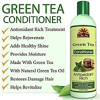 OKAY | Green Tea Nourishing Antioxidant Rich Conditioner | For All Hair Types & Textures | Revitalize - Rejuvenate - Restore | With Tea Tree Oil | Free of Paraben, Silicone, Sulfate | 12 oz