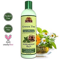 OKAY | Green Tea Nourishing Antioxidant Rich Conditioner | For All Hair Types & Textures | Revitalize - Rejuvenate - Restore | With Tea Tree Oil | Free of Paraben, Silicone, Sulfate | 12 oz