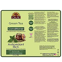 OKAY | Green Tea Nourishing Antioxidant Rich Conditioner | For All Hair Types & Textures | Revitalize - Rejuvenate - Restore | With Tea Tree Oil | Free of Paraben, Silicone, Sulfate | 12 oz