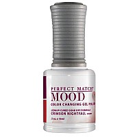 Lechat Perfect Match Mood Gel Polish Crimson Nightfall 0500 Ounce Mpmg18