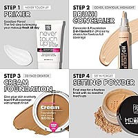 Ruby Kisses Cream Foundation 3D Face Creator 2-Color Foundation And Concealer, 12 Hour Wear Long Lasting, Medium To Full Coverage (Level 13)