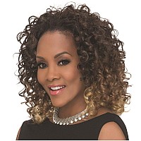 Vivica A Fox Hw-Tweedy Synthetic Fiber, 3/4 Half Wig In Color 1B, Off Black